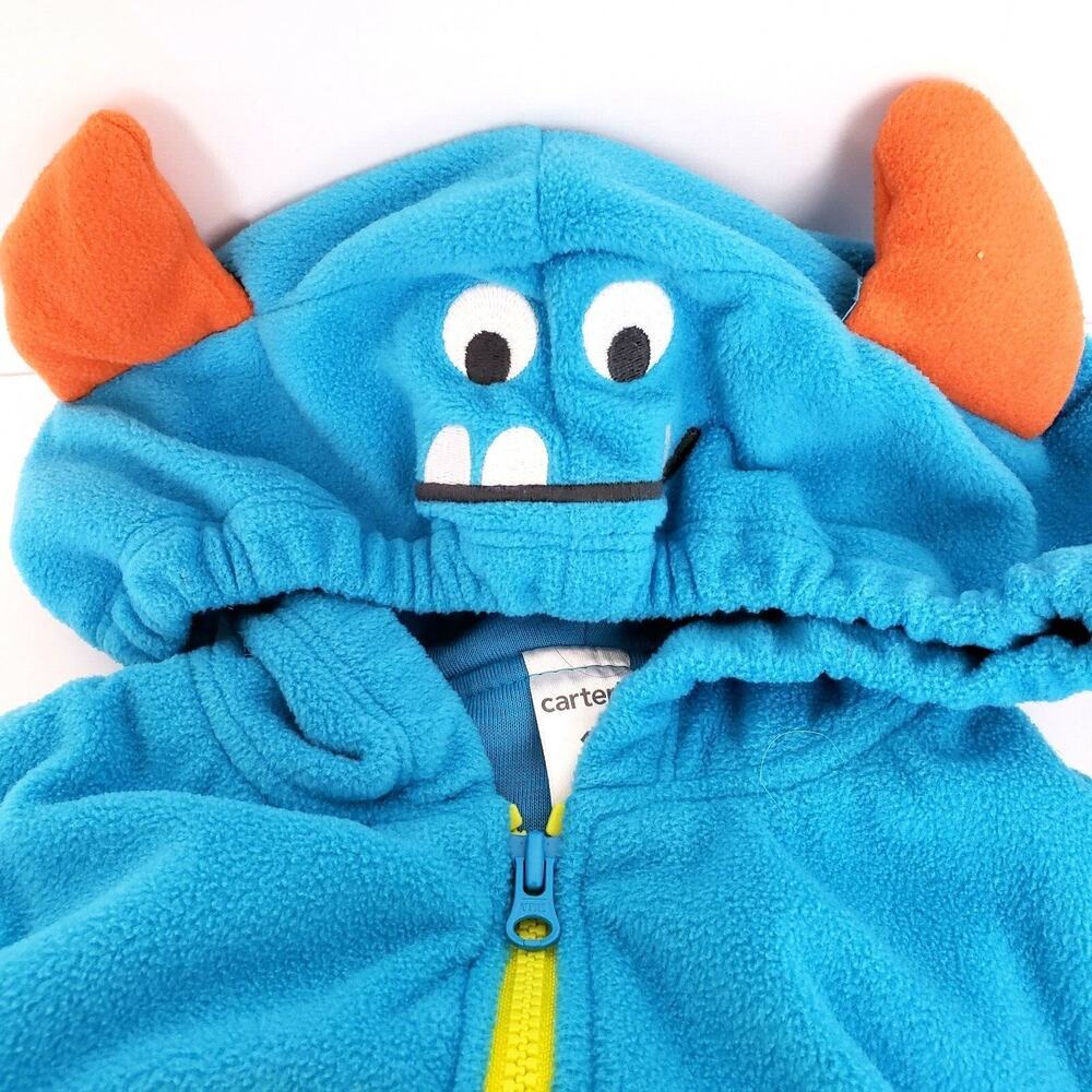 Carters Monster Inc Sully Toddler Size 12 Months Blue Halloween Monster Costume - Picture 3 of 5